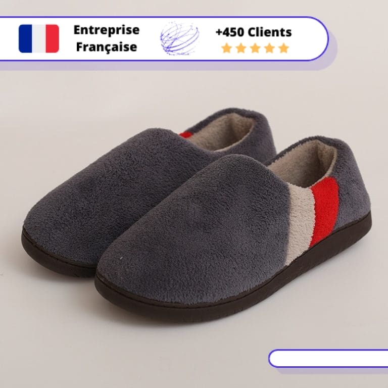 Pantoufles En Mousse à Mémoire Mixte Adulte - Doublure Peluche - Semelle Antidérapante