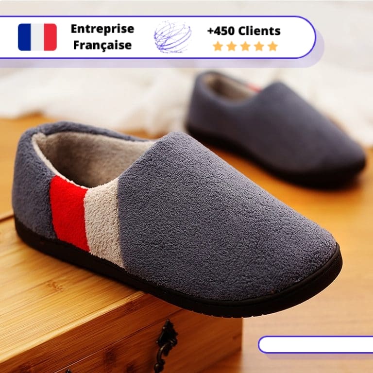 Pantoufles Mixte Adulte - Mousse Mémoire - Semelle Antidérapante - Doublure Peluche - Lavable En Machine